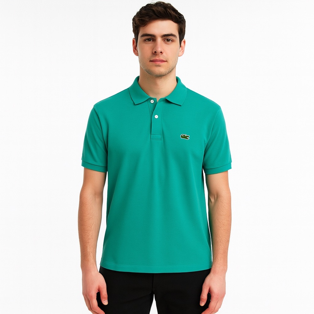 LACOSTE Classic Fit Green Short Sleeve Polo Shirt Size M (FR 4)